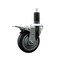 Service Caster 4'' Thermoplastic Rubber Swivel 1-1/4'' Expanding Stem Caster Total Lock Brake SCC-EXTTL20S414-TPRB-114 - alternate 1